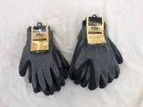 (2) 2-Packs Rugged Wear Latex Dipped Gloves