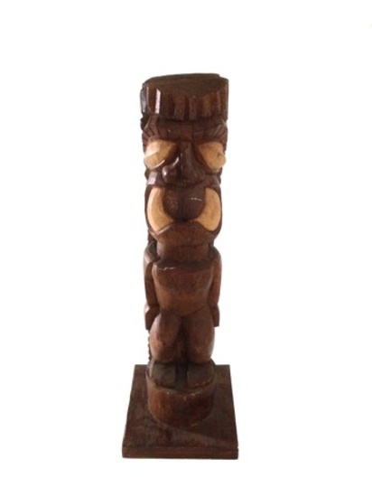 Wood Carved Tiki Statue