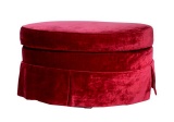 Burgundy Oval Ottoman From Jesse Tyler Birthday