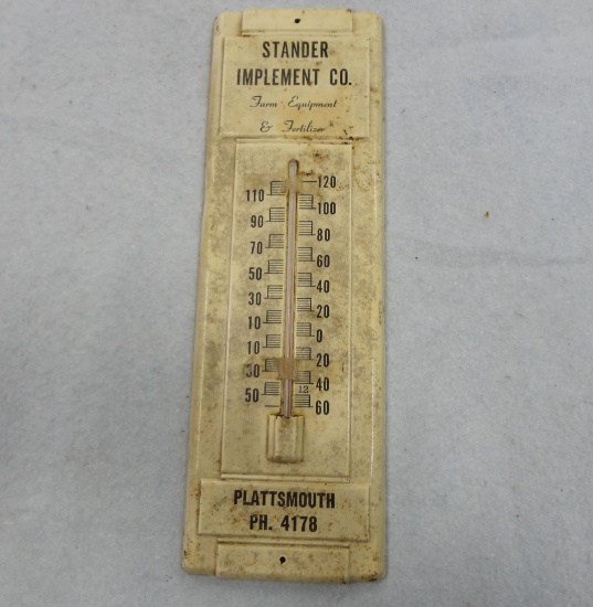Stander Implement Plattsmouth NE Thermometer 14” H