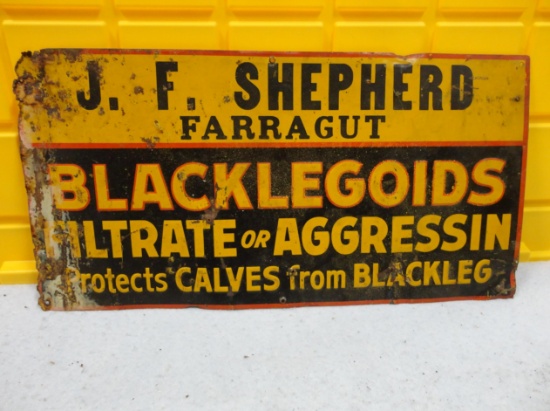 J.F. Shepherd Farragut Sign 23” W