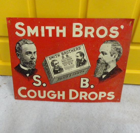 Smith Bros’ S.B. Cough Drops Sign 12” W
