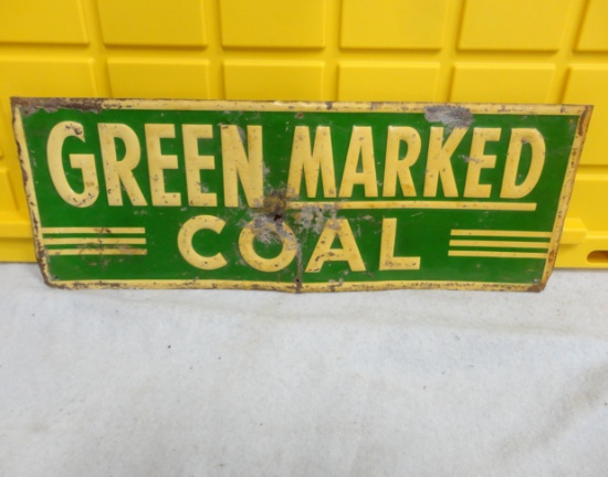 Green Marked Coal Sign 23” W