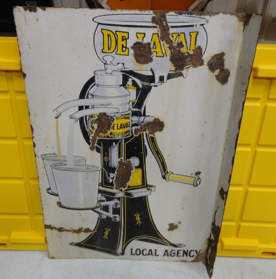 De Laval Porcelain Flange Sign 27” H
