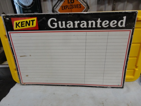 Kent Guaranteed Memo Board Sign 36” W