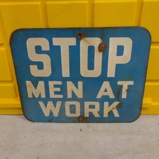 Stop Men at Work Sign 15” W