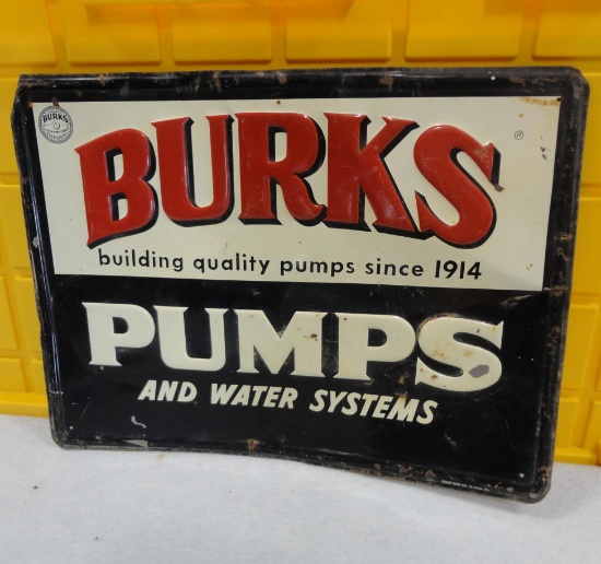 Burks Pumps Sign 23” W