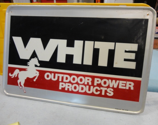 White Outdoor Power Products Sign 36” W