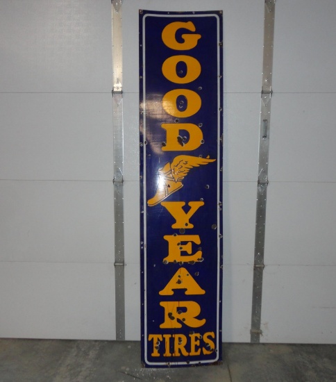 Goodyear Tires Porcelain Sign 94” H X 22” W