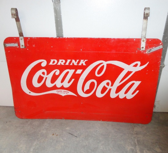 Drink Cola-Cola 2 Sided Porcelain Sign 60” W X 36” H