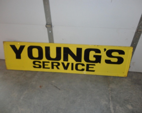 Young’s Service Sign 67” W X 16” H