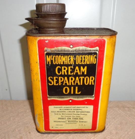 McCormick-Deering Cream Separator Oil Small Can