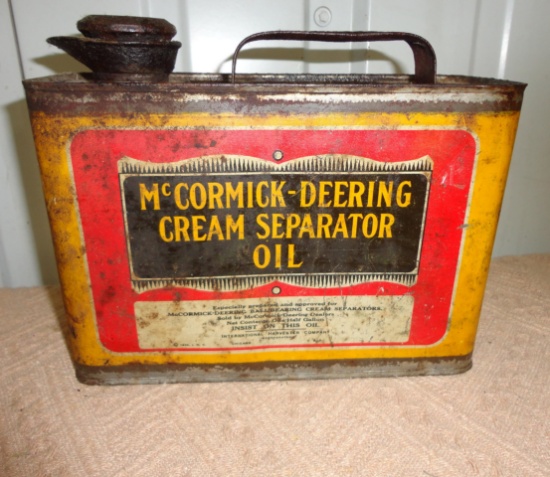 McCormick-Deering Cream Separator Oil Large Can