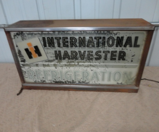 IH Refrigeration Lighted 2 Sided Sign - Not Working 24” W X 14” H