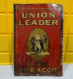 Union Leader Smoking Tobacco Sign 15” H