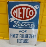 MetCo Flourescent Fixtures Porcelain Sign 18” H