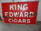 King Edward Cigars 2 Sided Porcelain Sign 71” X W X 47” H
