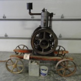 IHC 1905 2HP Famous Vertical Stationary Engine on Original Trucks - Working