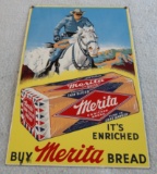 Merita Bread Reproduction Porcelain Sign 16” H