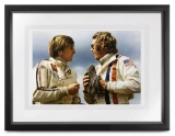 Steve McQueen and Derek Bell at Le Mans.