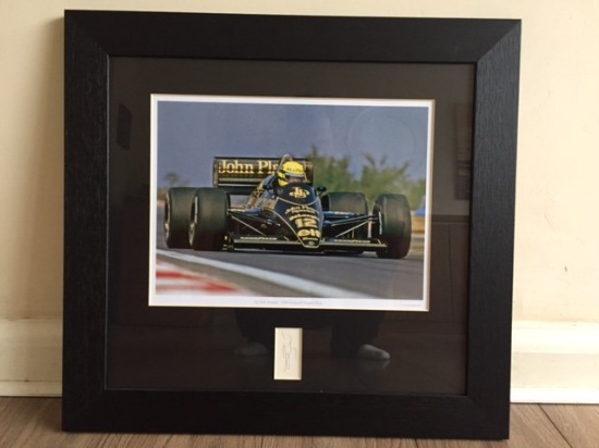 Ayrton Senna signed JPS Lotus presentation