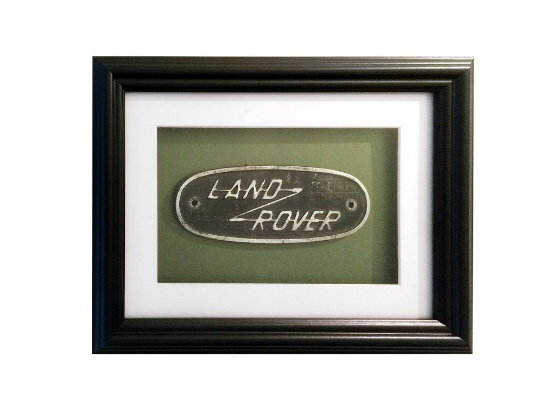 Framed and Mounted Land Rover Badge*