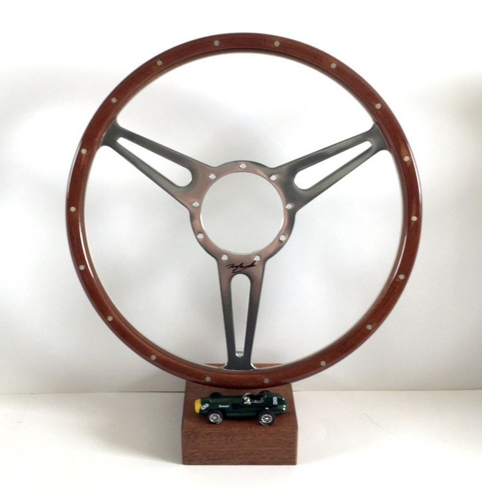 Steering Wheel, signed Sir Stirling Moss OBE Tony Brooks