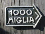 'Mille Miglia' aluminium sign