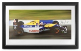 Nigel Mansell signed Williams FW14B poster