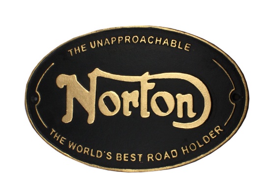 Oval 'Norton' Cast Iron Sign.