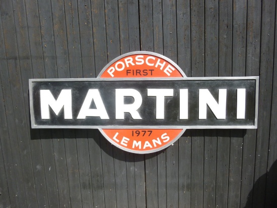 Martini Porsche wall sign.