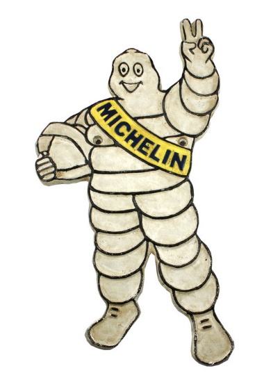 'Michelin Man' Cast Iron Wall Sign