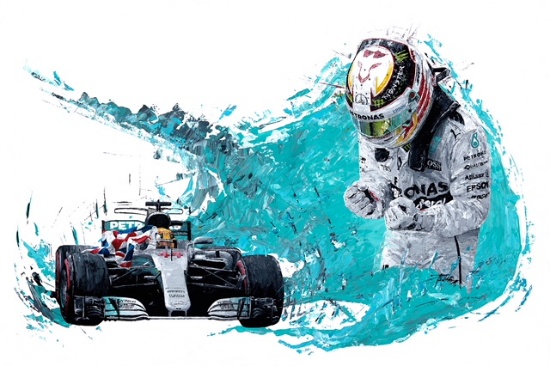 Lewis Hamilton 2017 World Champion print