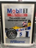 Nigel Mansell CBE signed 'Mobil 1' poster