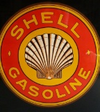 Shell Gasoline lacquered wall sign.