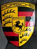 Enamelled Porsche badge sign