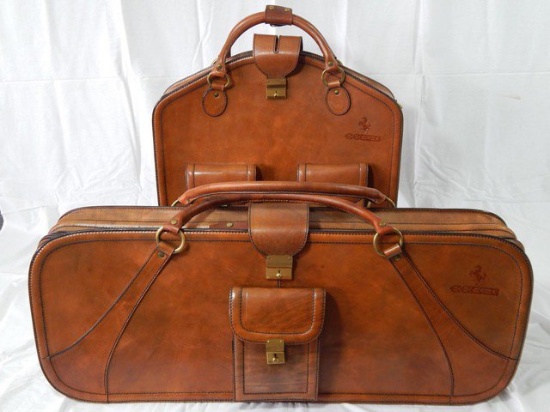 Ferrari 512 Boxer 2-piece leather luggage set.