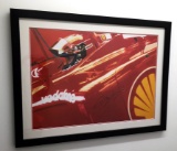 Michael Schumacher signed Ferrari, Shell poster