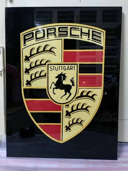 Porsche wall sign.