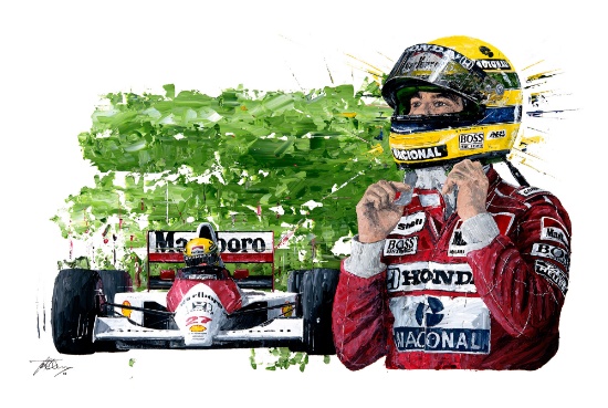 'Senna' Artist-signed, Limited Edition Giclee Print