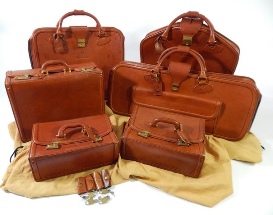 Ferrari Testarossa Schedoni Leather luggage set.