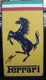 Ferrari metal garage sign, signed Kimi Raikkonen