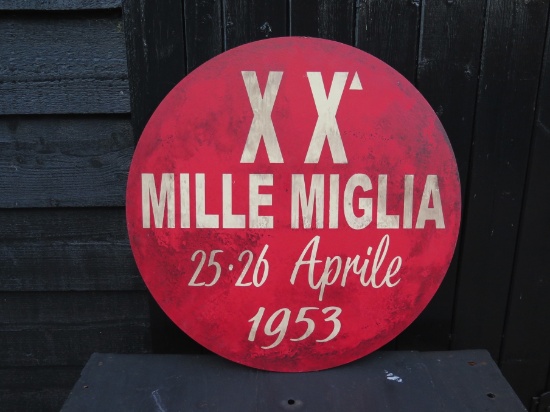 MILLE MIGLIA 1953 wooden sign