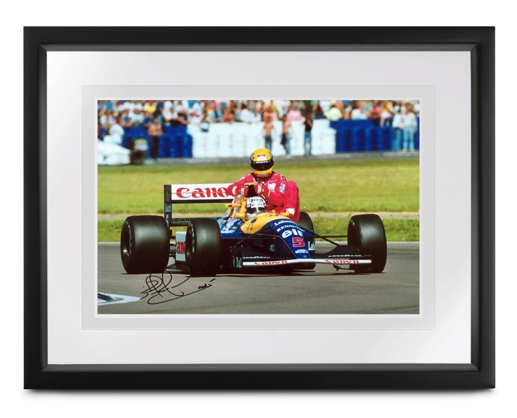 'Taxi for Senna', signed Nigel Mansell CBE