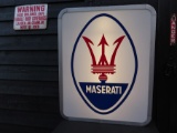 Maserati illuminated dealer sign