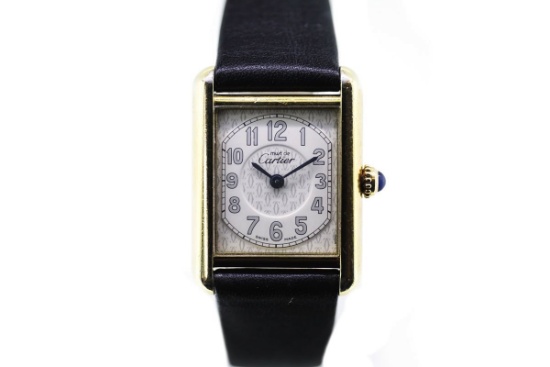 Cartier Tank in silver gilt