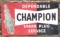 'Champion Spark Plug Service' aluminium sign