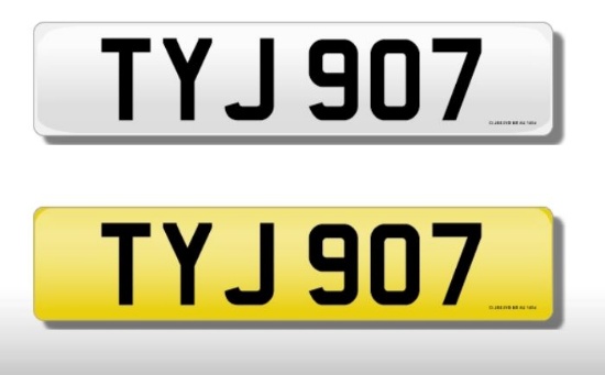 Cherished number plate TJY 907
