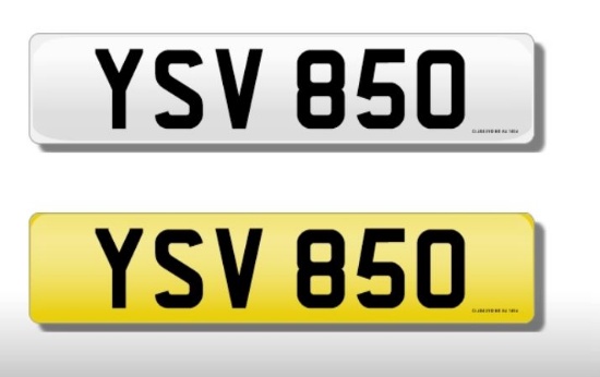 Cherished number plate YSV 850