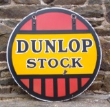 'Dunlop Stock' enamel sign